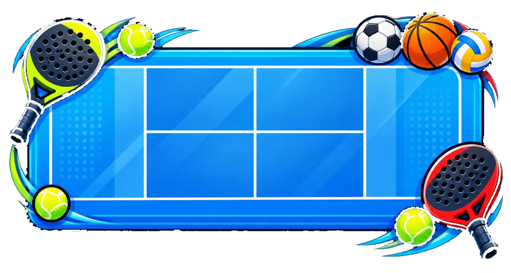 Campo da padel con racchette e palloni